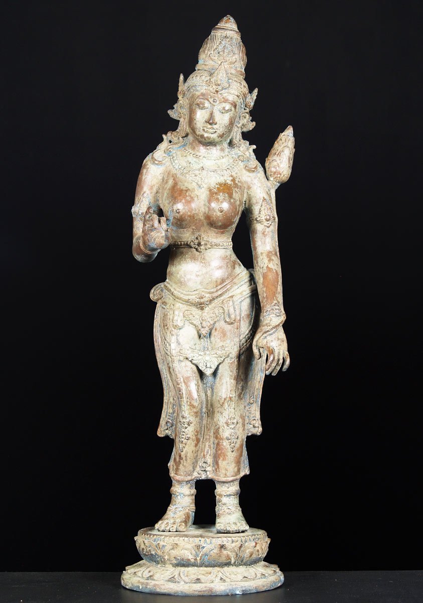 Brass Bali Devi Tara Statue 35"